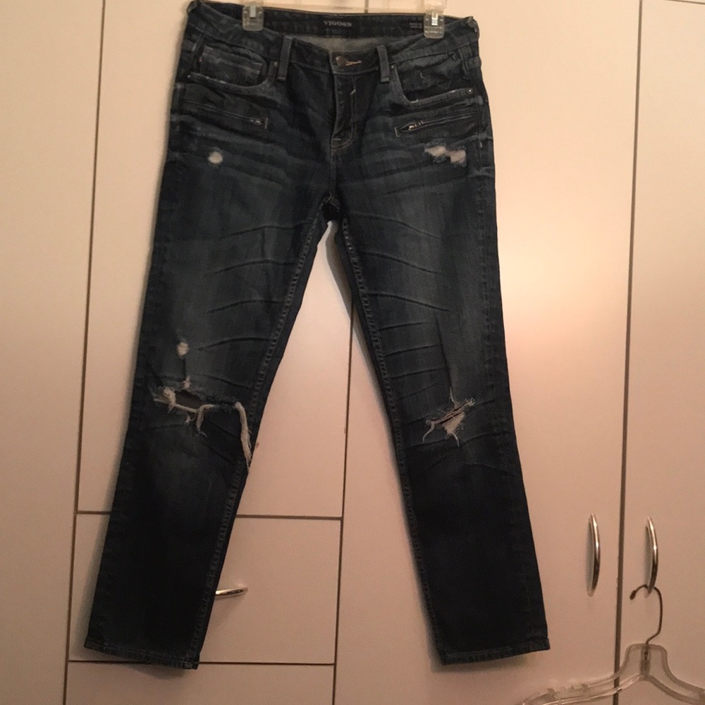 Jeans dark blue, repped